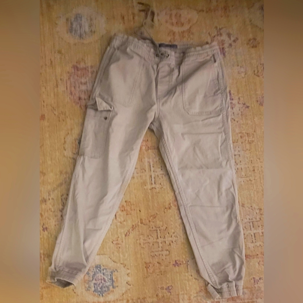 Men's Joe's Jeans Jogger Pants Size Large Light Grey  W/Drawstring